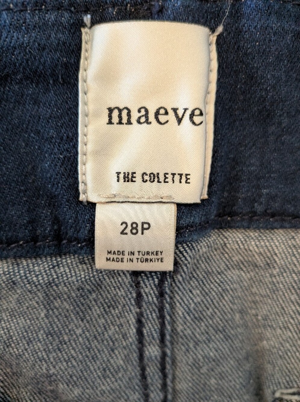 Anthropologie Maeve Colette Scallop Hem Crop Wide Leg Jeans Dark Wash Size 28P - Picture 13 of 14